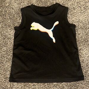 Puma Kids Black Tank Top with Logo